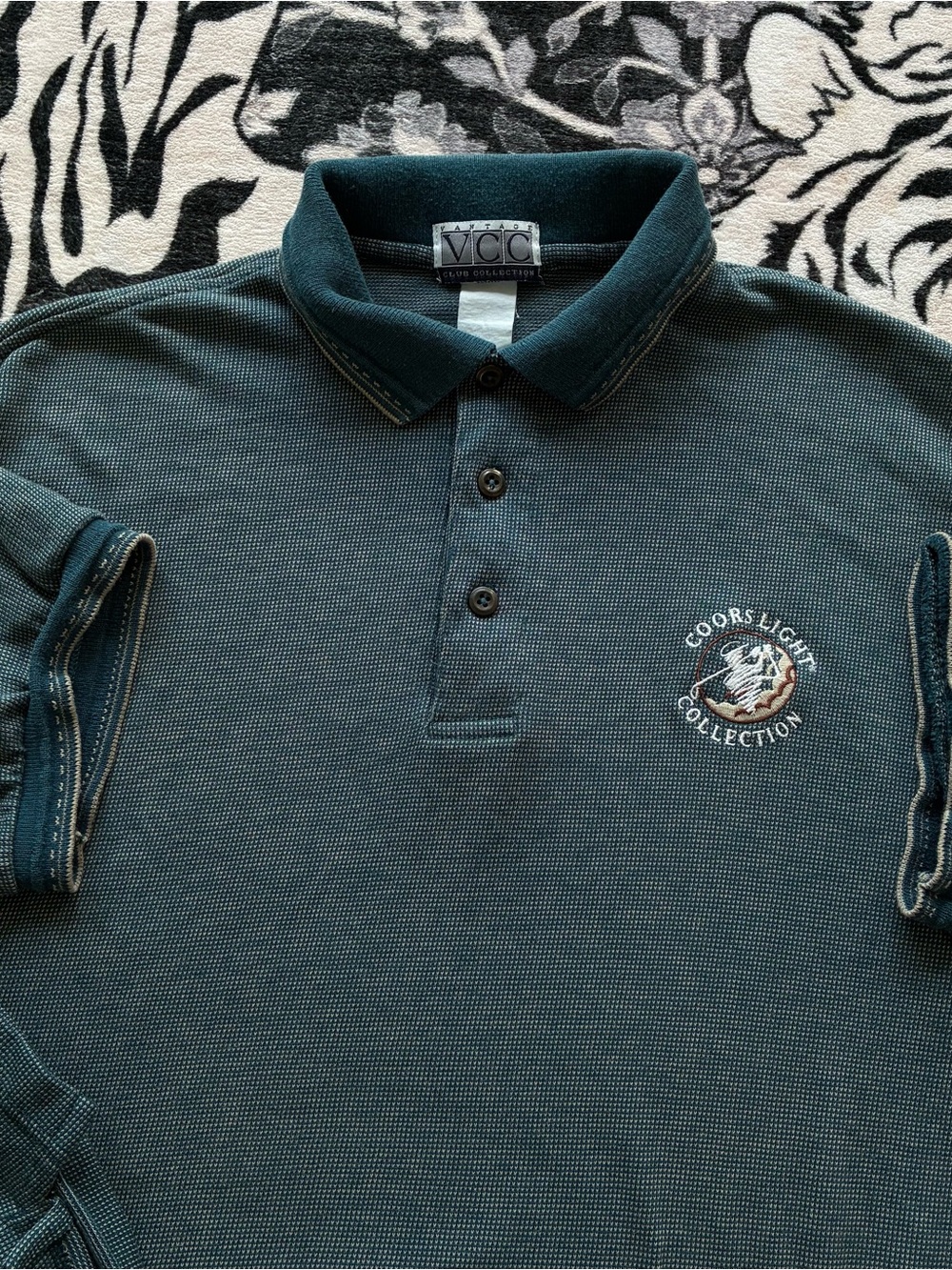 000 - VINTAGE 90s COORS LIGHT COLLECTION GOLF SKELETON POLO T SHIRT